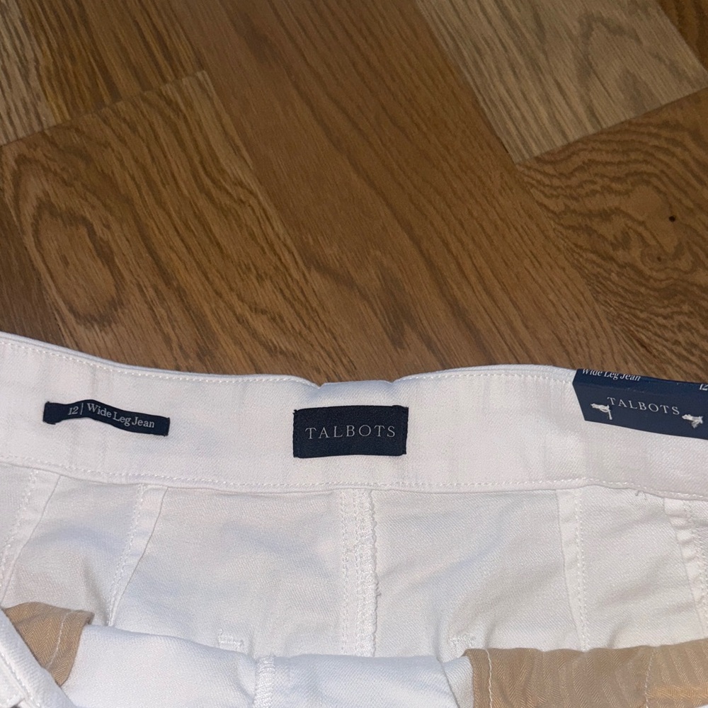 Talbots White Wide Leg Denim NWT - Picture 5 of 6